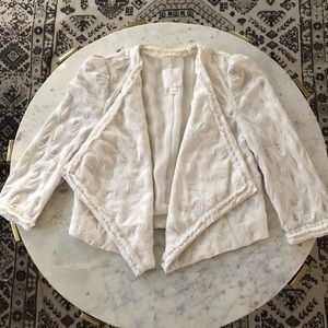 McGinn Asymmetrical Textured Crop Jacket